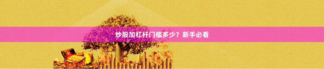 炒股加杠杆门槛多少?新手必看